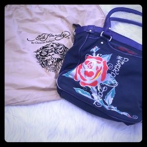 EdHardy purple and blue handbag